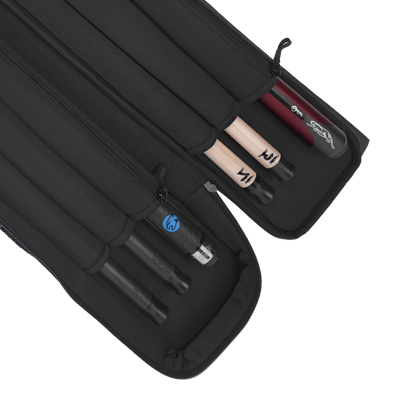 Étui rigide noir et rouge pour queue de billard Predator Urbain - 2 fûts x 4 tiges