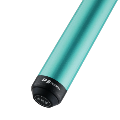 Queue de billard Predator P3 - Peint en bleu sarcelle avec bandes noires - Sans revêtement (manche seulement)