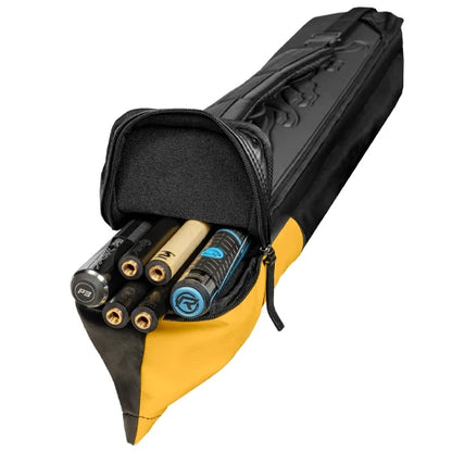 Étui rigide noir et jaune pour queue de billard Predator Urbain - 2 fûts x 4 tiges