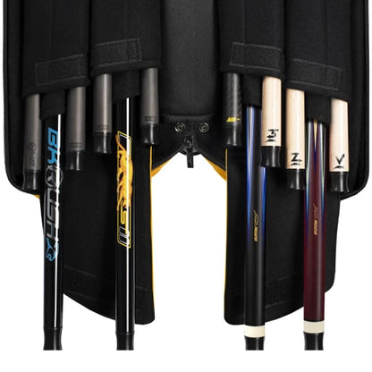Étui souple pour queue de billard Roadline noir/jaune - 4 fûts x 8 tiges